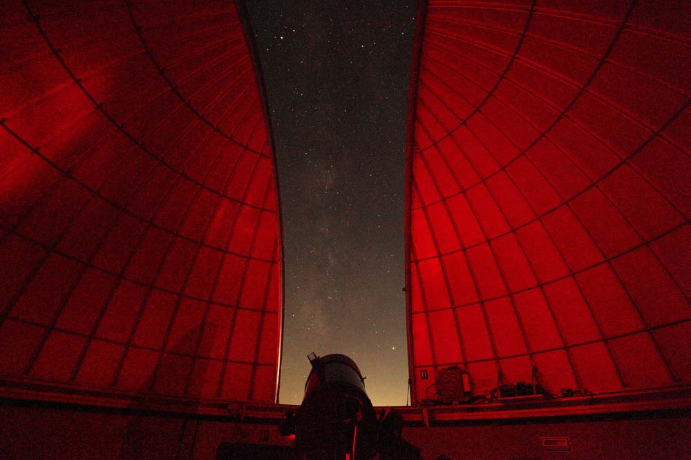 Primland Resort Observatory Dome at night