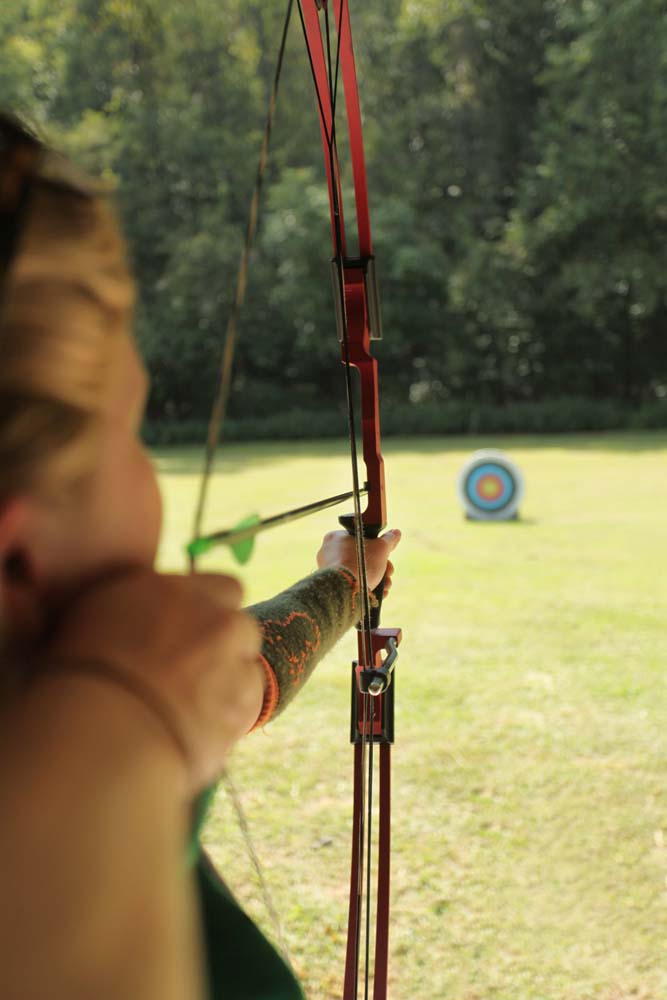 Archery practice at Primland Resort