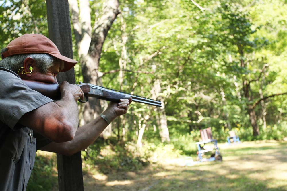 Primland Resort guest Clay Shooting using Targets
